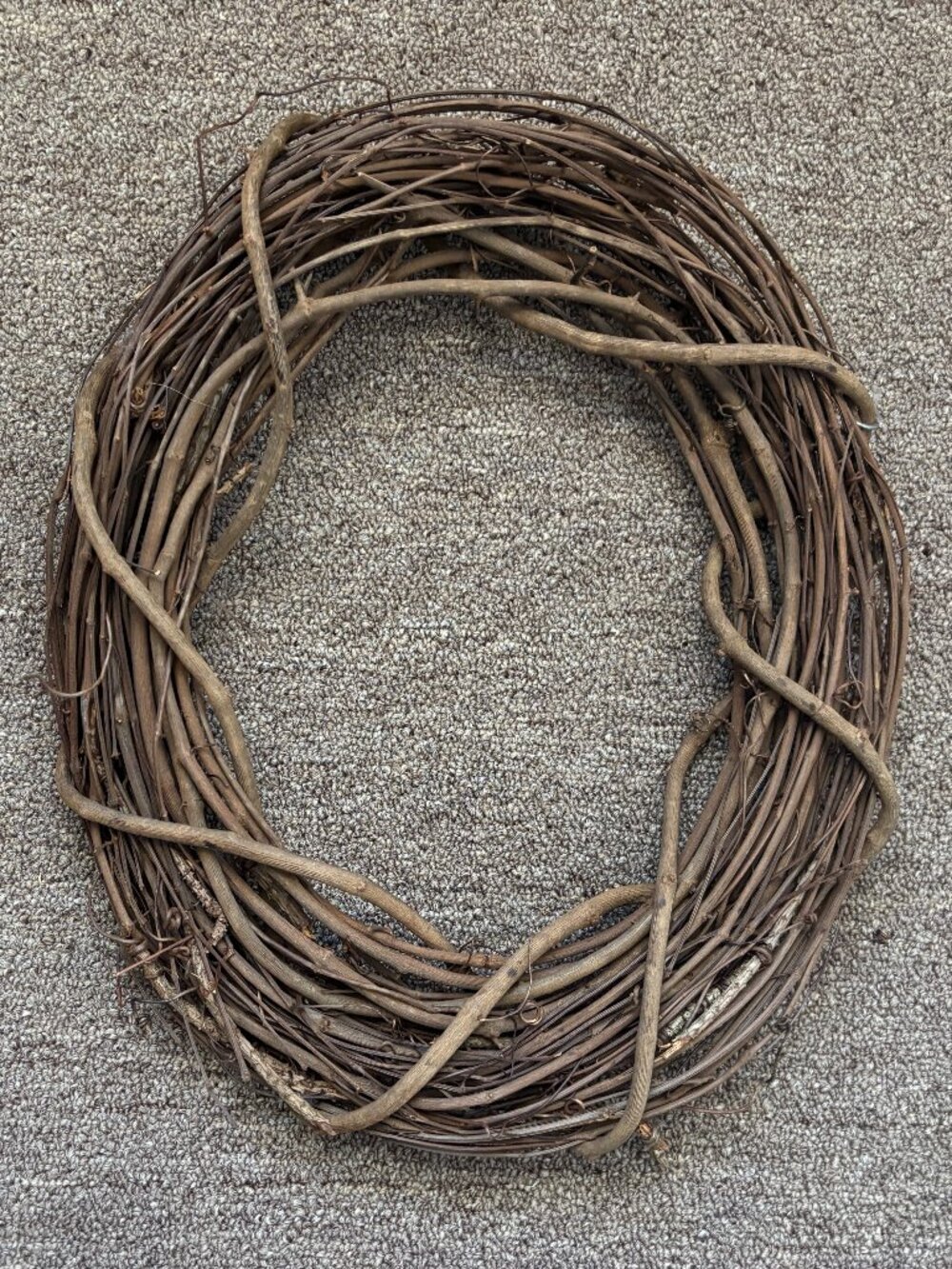 Natural grapevine wreath oval 15 in craft base rustic